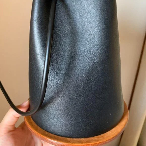 BLACK Leather shoulder  bag - Picture 2 of 3